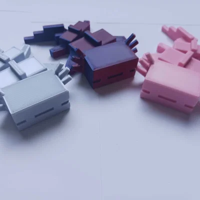 Axolotl Khớp Nối (Articulating Axolotl) – Print-in-Place chủ đề Minecraft