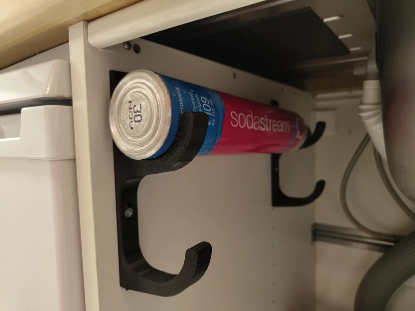 Giá treo tường 2 bình CO2 SodaStream cho tủ bếp Ikea - Image 1