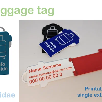 Thẻ hành lý/balo tùy biến (Customizable Luggage or Bagback tag)