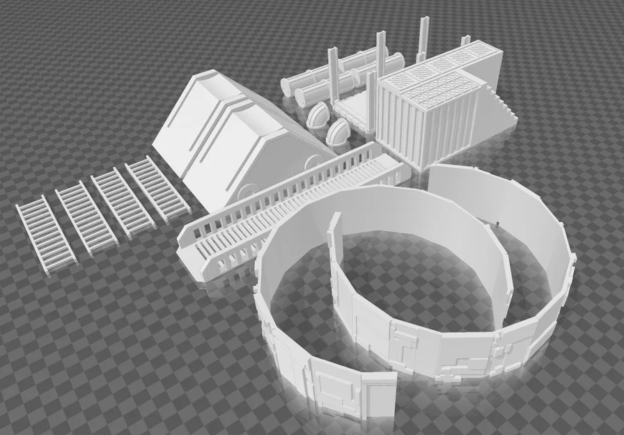 Bộ Địa Hình Spool Power Plant Terrain Set - Image 4