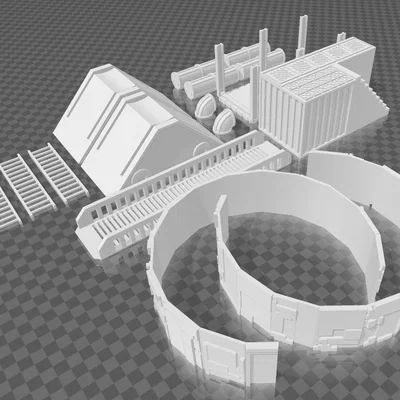 Bộ Địa Hình Spool Power Plant Terrain Set