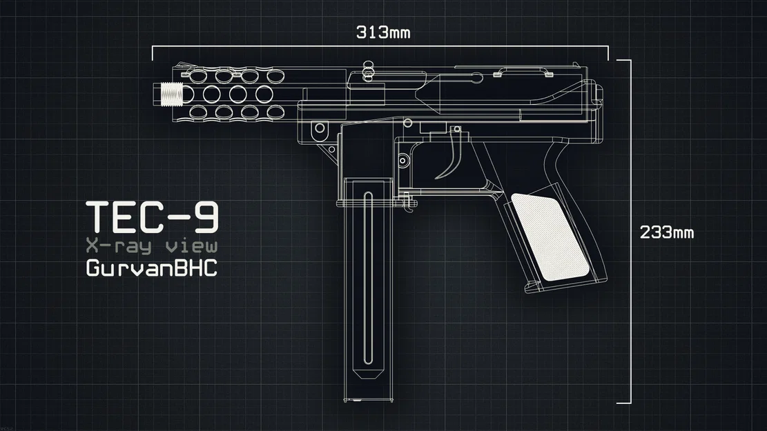 Props TEC-9 (không có bộ phận chuyển động) - Image 5