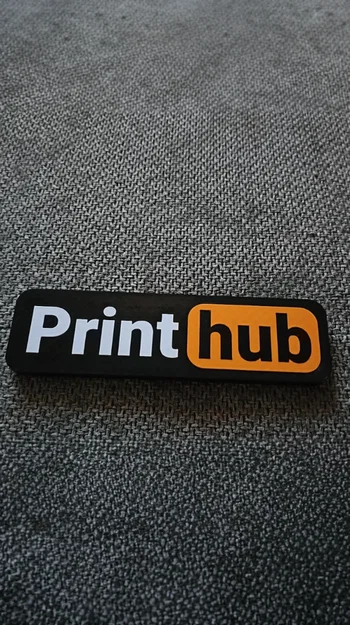 Mẫu logo PrintHub 3D gắn nam châm trang trí tủ lạnh cực chất - Image 1