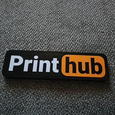 Mẫu logo PrintHub 3D gắn nam châm trang trí tủ lạnh cực chất