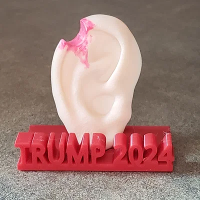 Mô hình 3D lưu niệm tai Trump 2024 độc đáo