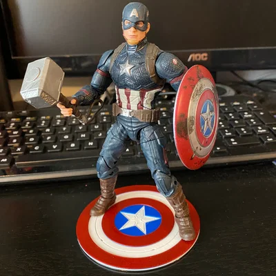 Lót ly/Kệ action figure Khiên Captain America (phiên bản Endgame)