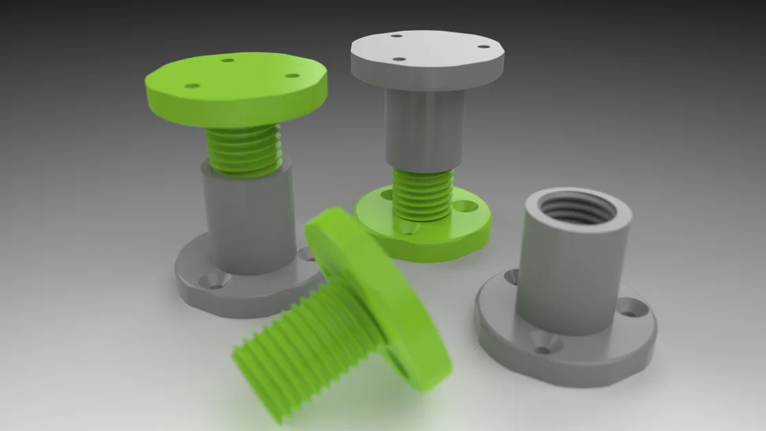 Chân đỡ / Chân nội thất điều chỉnh được (Dễ in 3D) - Image 1