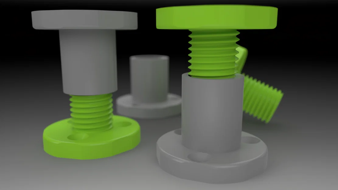 Chân đỡ / Chân nội thất điều chỉnh được (Dễ in 3D) - Image 2