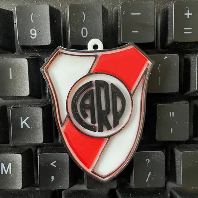 Móc khóa biểu tượng câu lạc bộ bóng đá River Plate in 3D