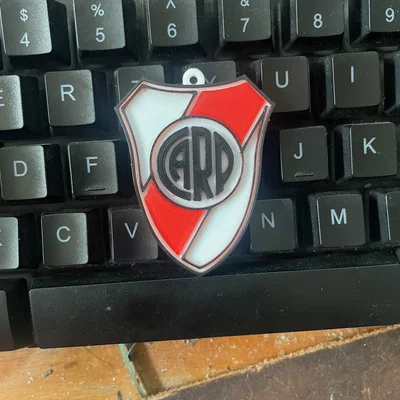 Móc khóa biểu tượng câu lạc bộ bóng đá River Plate in 3D