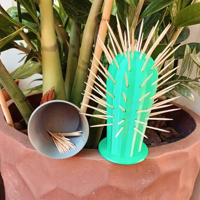 Mô hình 3D Cây xương rồng cắm tăm độc đáo cho căn bếp