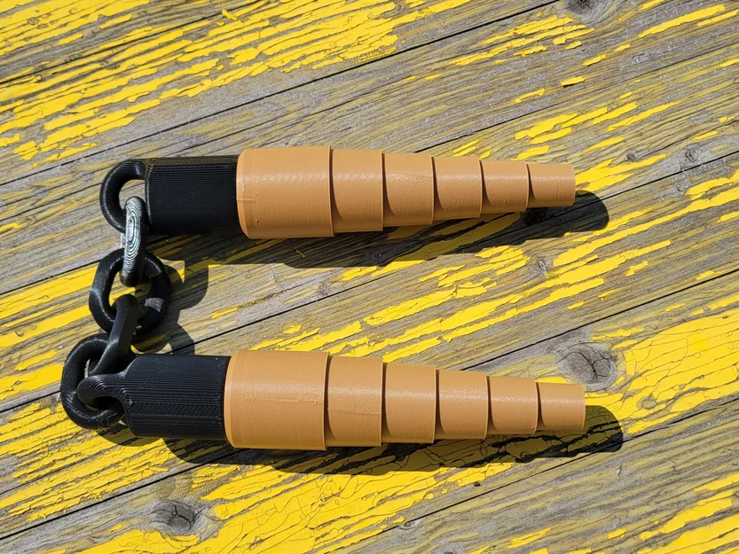 Mô hình côn nhị khúc thu gọn (Collapsible Nunchucks) in 3D độc đáo - Image 1