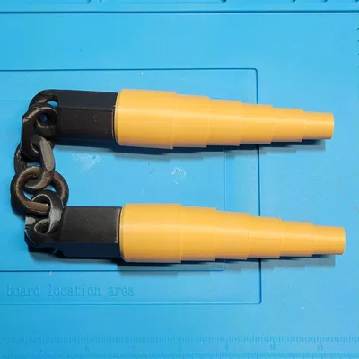 Mô hình côn nhị khúc thu gọn (Collapsible Nunchucks) in 3D độc đáo