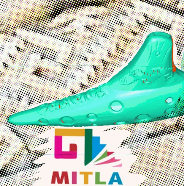 Đàn Ocarina Soprano phong cách Mitla-Oaxaca in 3D - Image 2