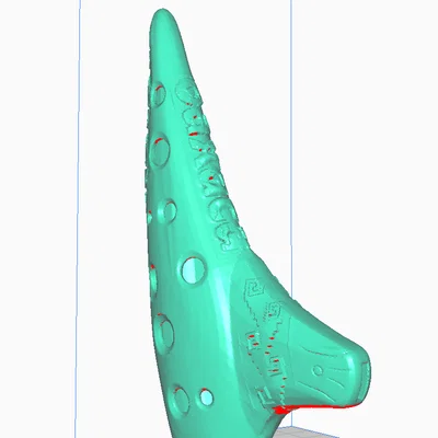 Đàn Ocarina Soprano phong cách Mitla-Oaxaca in 3D