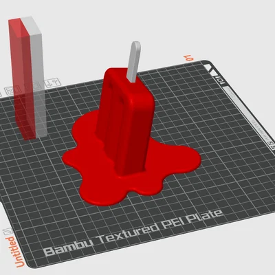Mô hình kem tan chảy (Melted Popsicle) trang trí bàn làm việc cực chất