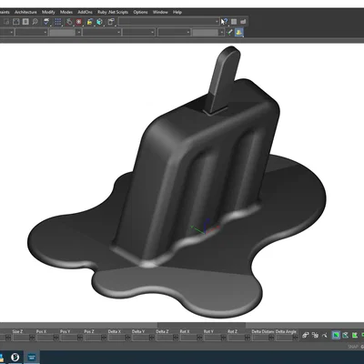 Mô hình kem tan chảy (Melted Popsicle) trang trí bàn làm việc cực chất