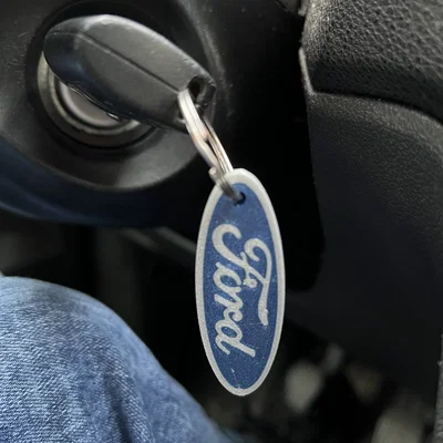 Móc khóa Ford hai mặt in multicolor