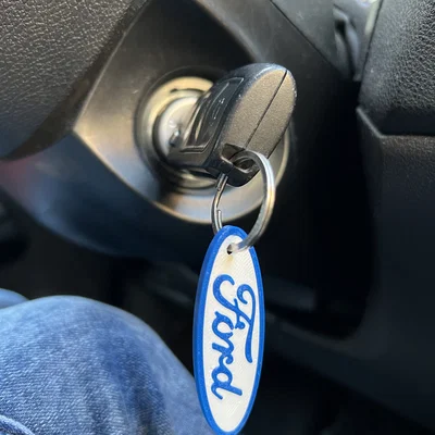 Móc khóa Ford hai mặt in multicolor