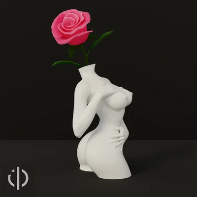 Mô hình 3D Lọ Hoa Nghệ Thuật VASSEL WOMAN FIGURE 01 trang trí