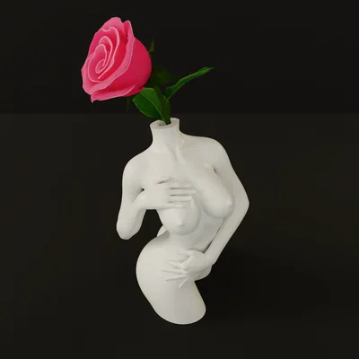 Mô hình 3D Lọ Hoa Nghệ Thuật VASSEL WOMAN FIGURE 01 trang trí