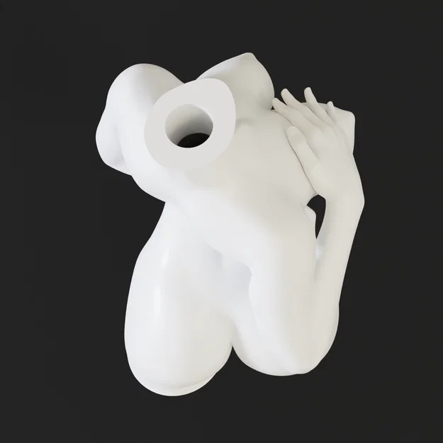 Mô hình 3D Lọ Hoa Nghệ Thuật VASSEL WOMAN FIGURE 01 trang trí - Image 5