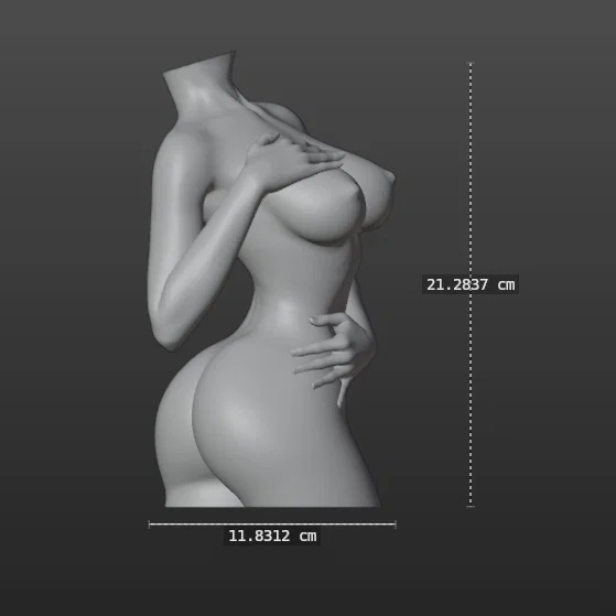 Mô hình 3D Lọ Hoa Nghệ Thuật VASSEL WOMAN FIGURE 01 trang trí - Image 7