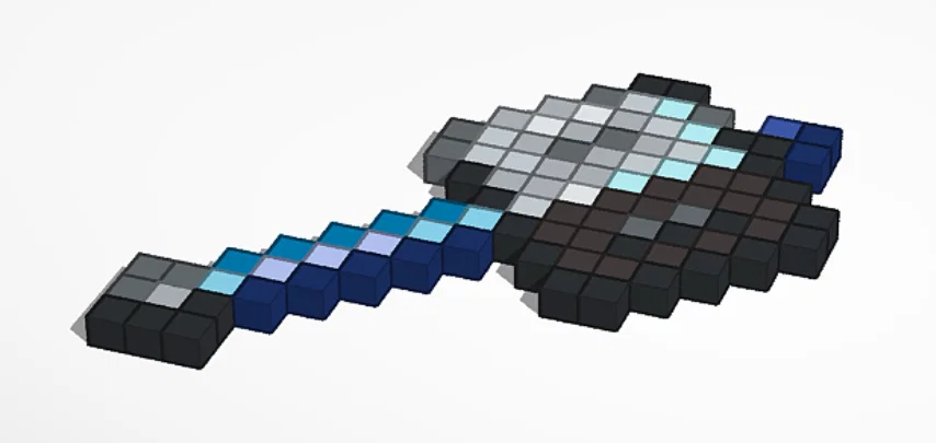 Mô hình 3D Minecraft Mace - Vũ khí mạnh nhất dành cho Fan - Image 1