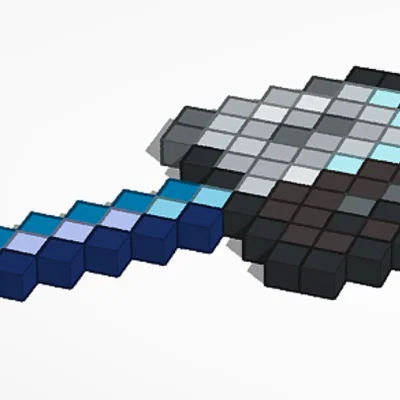 Mô hình 3D Minecraft Mace - Vũ khí mạnh nhất dành cho Fan