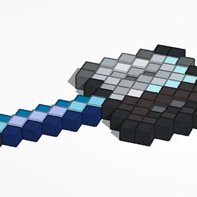 Mô hình 3D Minecraft Mace - Vũ khí mạnh nhất dành cho Fan
