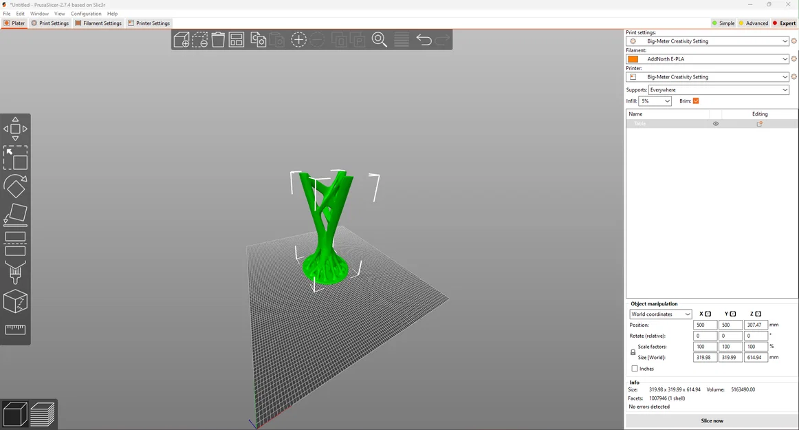 Print Profile cho Modix Big-Meter (PrusaSlicer) - Image 1