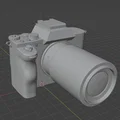 Mẫu 3D Chi Tiết Sony A7 Kèm Ống Kính (Sony A7 Camera with Lens) - Thumbnail 1