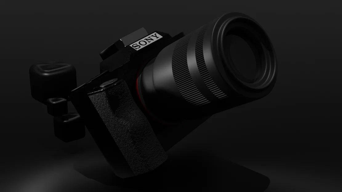 Mẫu 3D Chi Tiết Sony A7 Kèm Ống Kính (Sony A7 Camera with Lens) - Image 2