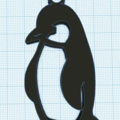 Móc khóa chim cánh cụt đáng yêu - File in 3D không cần support