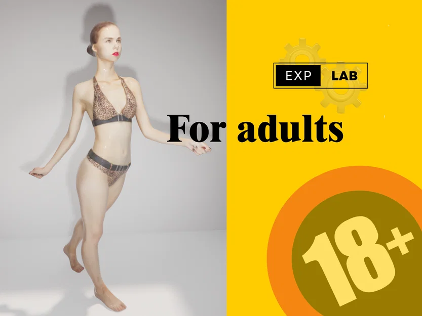 Mô hình nhân vật nữ 3D (Bikini Girl Figur) dành cho kiến trúc sư - Image 1