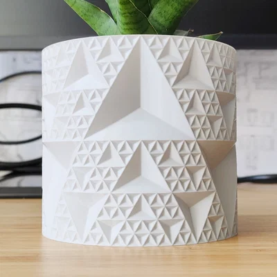 Chậu cây fractal tam giác bất tận – thiết kế vase mode