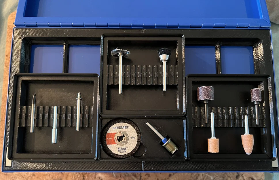 Khay Gridfinity đựng mũi Dremel & dụng cụ EZ Lock - Image 1