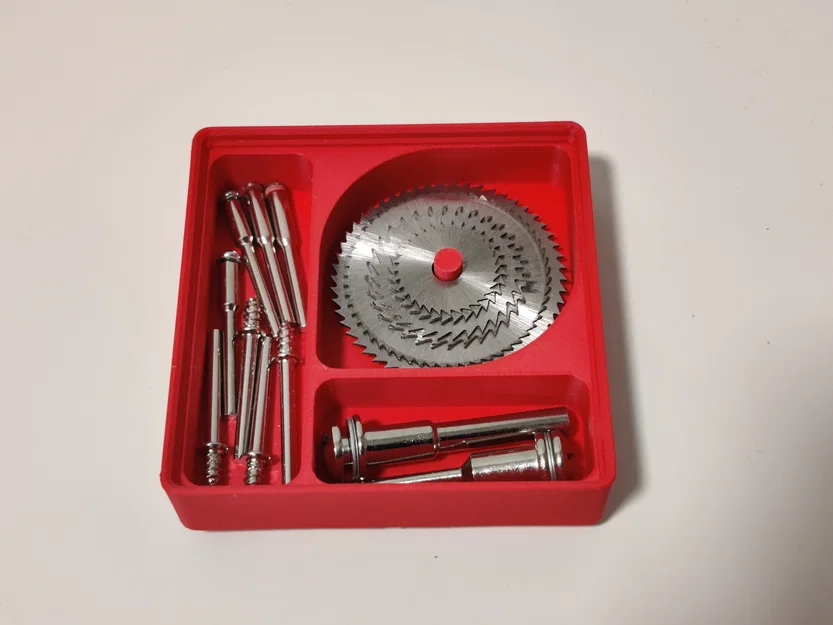 Khay đựng lưỡi cưa đĩa Dremel: Gridfinity 2x2x3 - Image 1