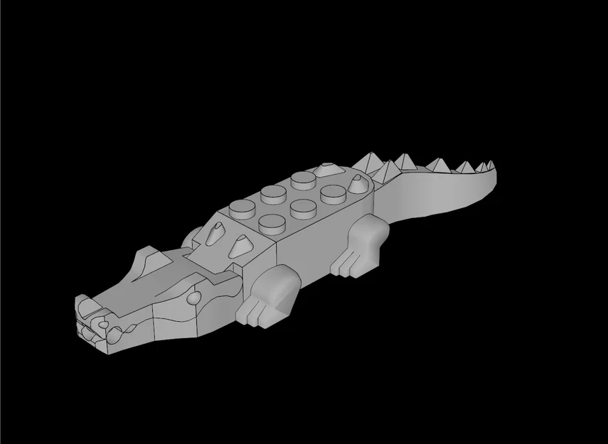 Mô hình cá sấu 3D tương thích lắp ráp LEGO (6026c01) - Image 1