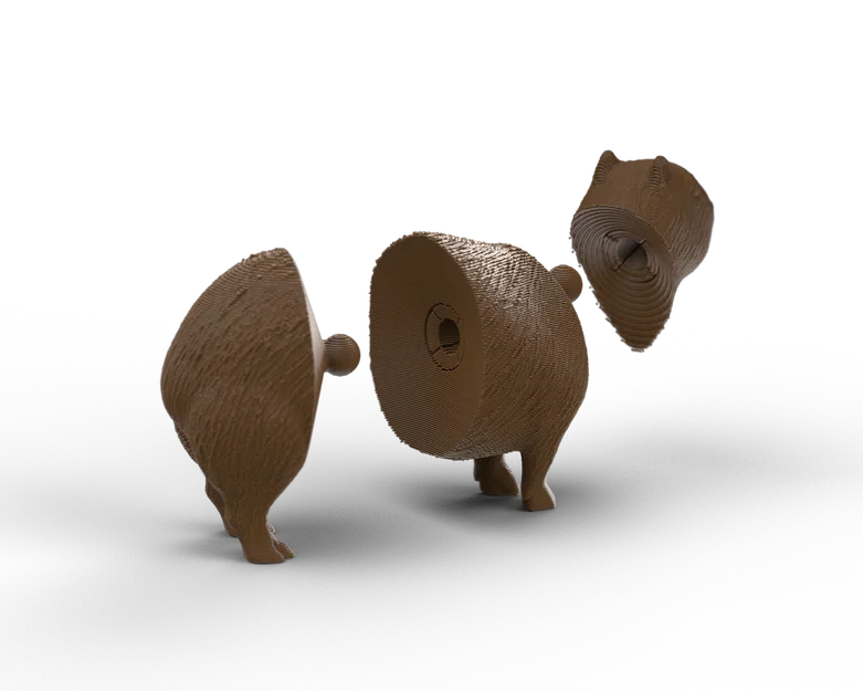 Mô hình Capybara khớp nối linh hoạt (Articulated Capybara) để bàn - Image 2