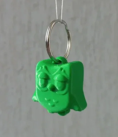 Móc khóa chim cú Duo (Duolingo bird) 3D in siêu dễ thương - Image 1