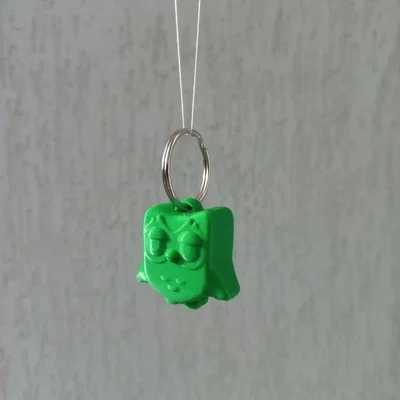 Móc khóa chim cú Duo (Duolingo bird) 3D in siêu dễ thương
