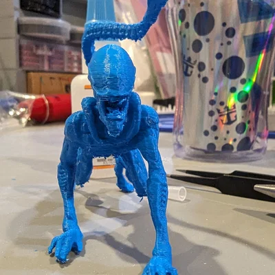 Xenomorph (Aliens) chồm thấp, sẵn sàng tấn công