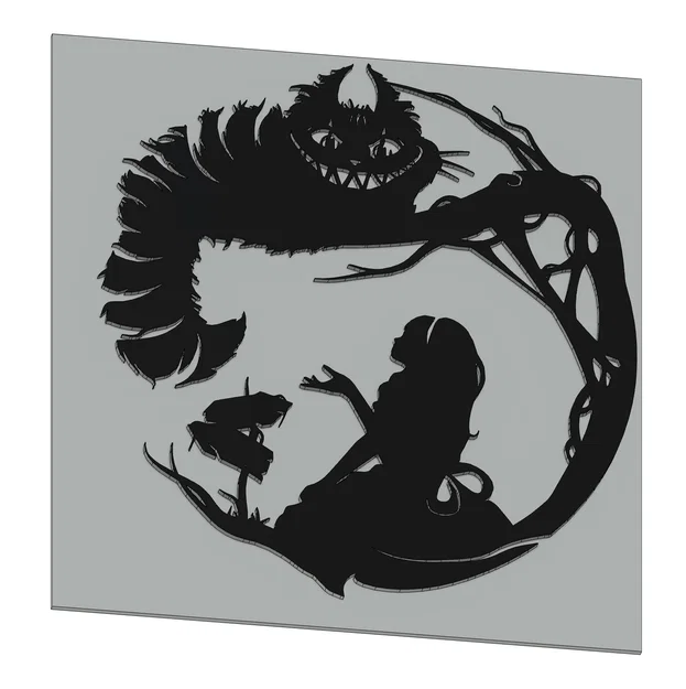 Tranh Treo Tường Alice và Mèo Cheshire (Wall Art) - Image 1