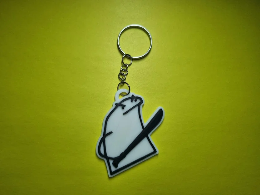 Móc khóa Sticker Flork cầm kiếm 3D độc đáo - Image 1