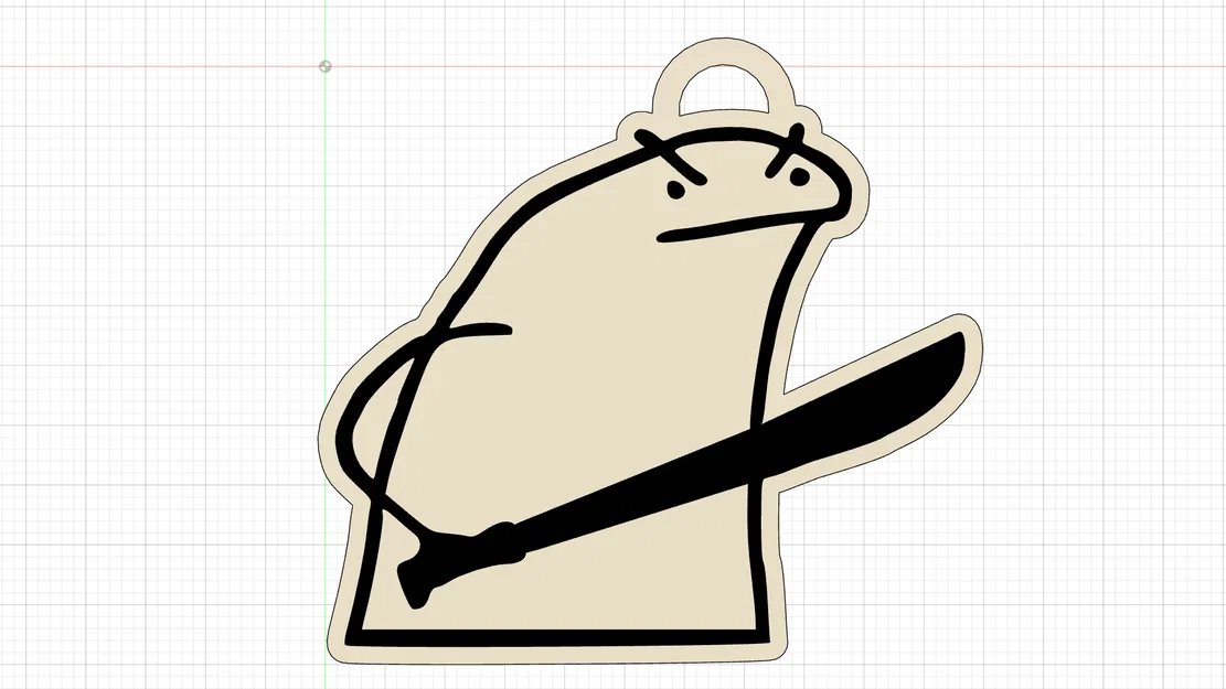 Móc khóa Sticker Flork cầm kiếm 3D độc đáo - Image 2