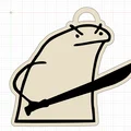 Móc khóa Sticker Flork cầm kiếm 3D độc đáo - Thumbnail 2
