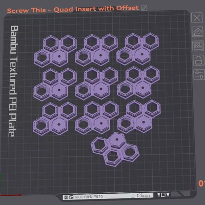 Đế lắp vít Quad Insert cho bảng treo HSW siêu chắc chắn