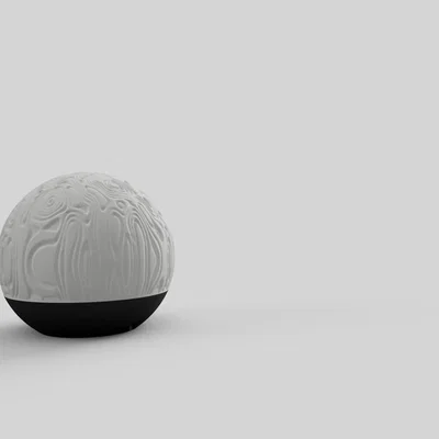 Đèn ngủ Organic 3D: Thiết kế hình cầu với họa tiết vân nghệ thuật