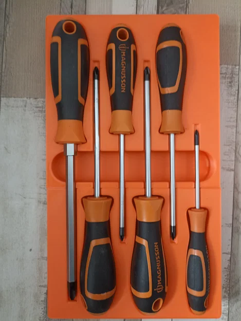 Khay đựng tuốc nơ vít chuẩn Gridfinity cho hộp đồ nghề - Image 1